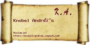 Knobel András névjegykártya